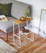 End Table (22" H)  - Steel + Wood from Yamazaki Home