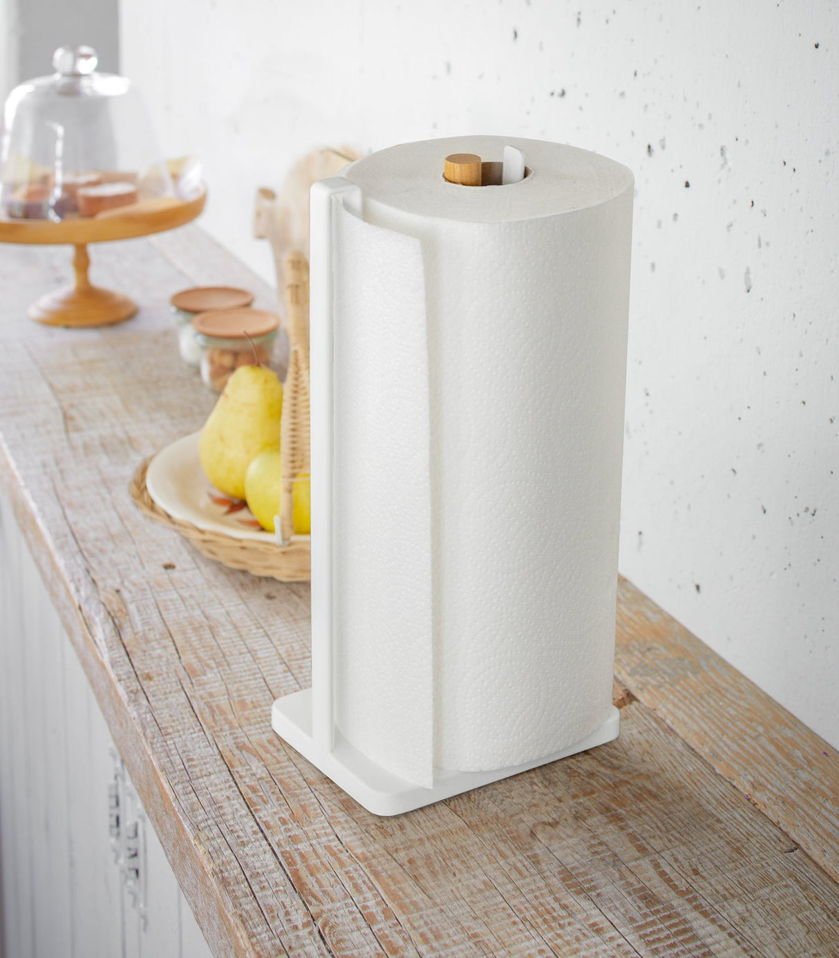 Paper Towel Holder - Steel + Wood from Yamazaki Home