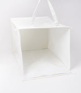 Laundry Hamper with Cotton Liner - Two Sizes - Steel + Cotton from Yamazaki Home