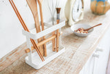 Utensil Holder - Steel + Wood from Yamazaki Home