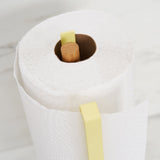 Paper Towel Holder - Steel + Wood - Yellow Pear from Yamazaki Home