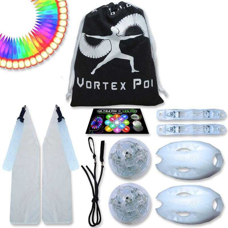 Vortex Poi with Helix Handles From Ultrapoi