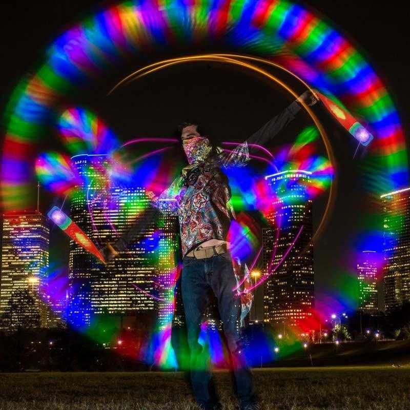 Vortex Poi with Helix Handles From Ultrapoi