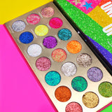 United Shades of Glitter -  21 Pressed Glitter Eyeshadow Palette from Rude Cosmetics