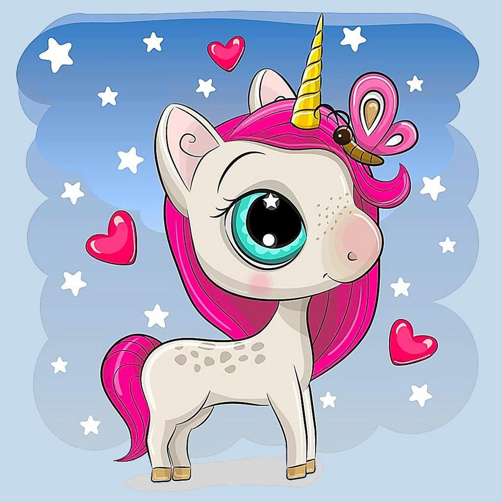 Unicorn in Love CS2530 7.9 x 7.9 inches Crafting Spark Diamond Painting Kit from Wizardi