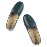 Women's Bottle Green Slip On Shoes from Atlantis Handmade Shoes