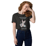 "WOMAN CAN'T SURVIVE ON COFFEE ALONE" WOMAN'S ECO TEE from ReNewedPet