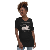 "ANATOMY OF A SPHYNX" WOMAN'S V-NECK TEE from ReNewedPet