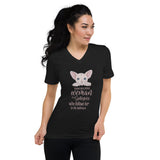 "BEHIND EVERY WOMAN"... SPHYNX V-NECK TEE from ReNewedPet