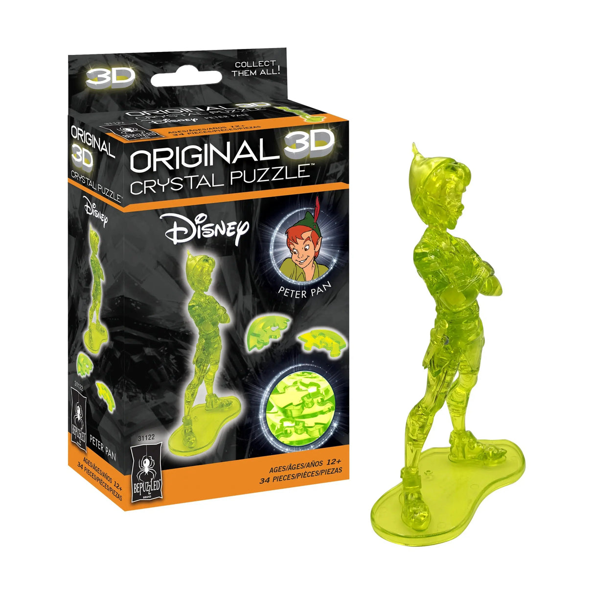 3D Crystal Puzzle - Peter Pan (green) from Legacy Toys
