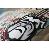 University of Georgia Collegiate Hand-Embroidered Pillow from Quirks!