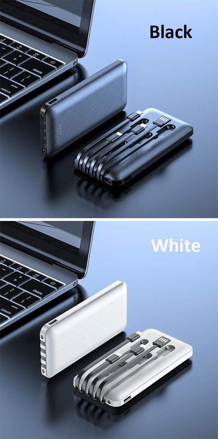 Portable Charger 10K mAh 3in1 Cables - Pack of 6 from Mila Lifestyle Accessories