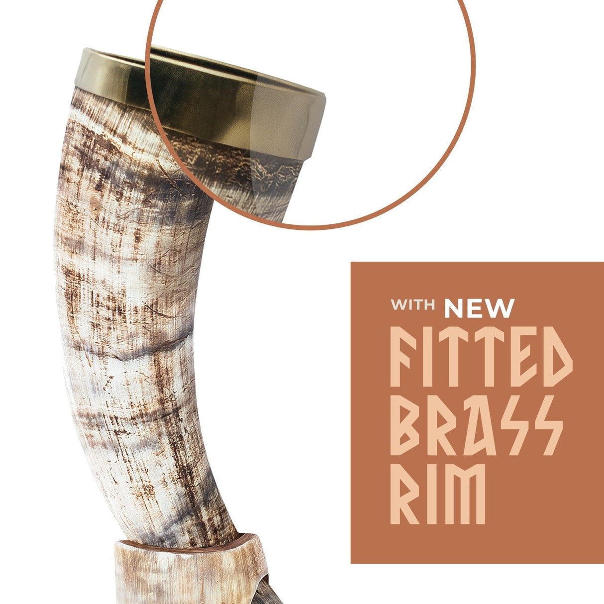 Curved Drinking Horn Bundle with Stand & Holster from Norse Tradesman