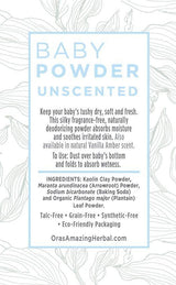 Talc Free Baby Powder, Unscented, Corn Free from Ora's Amazing Herbal