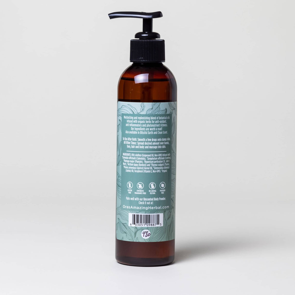 Unscented Body & Facial Cleansing Oil from Ora's Amazing Herbal