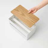 Paper Towel Dispenser - Steel + Wood from Yamazaki Home