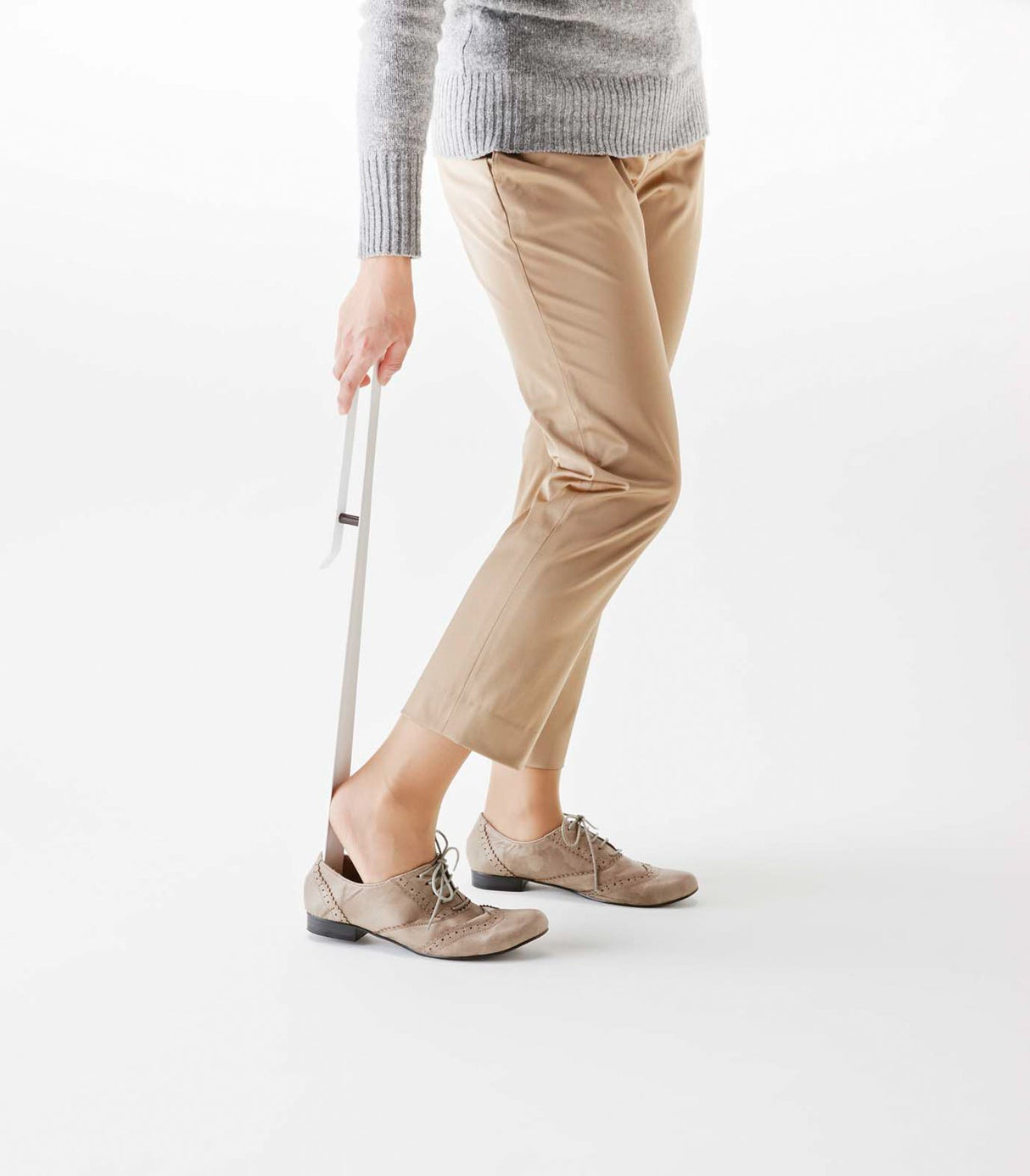 Long-Handled Shoehorn - Steel from Yamazaki Home