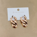 Urban Edge Gold Chain Link Earrings - WATERPROOF from Pretty Simple