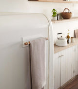 Magnetic Kitchen Towel Hanger - Two Sizes - Steel + Wood from Yamazaki Home