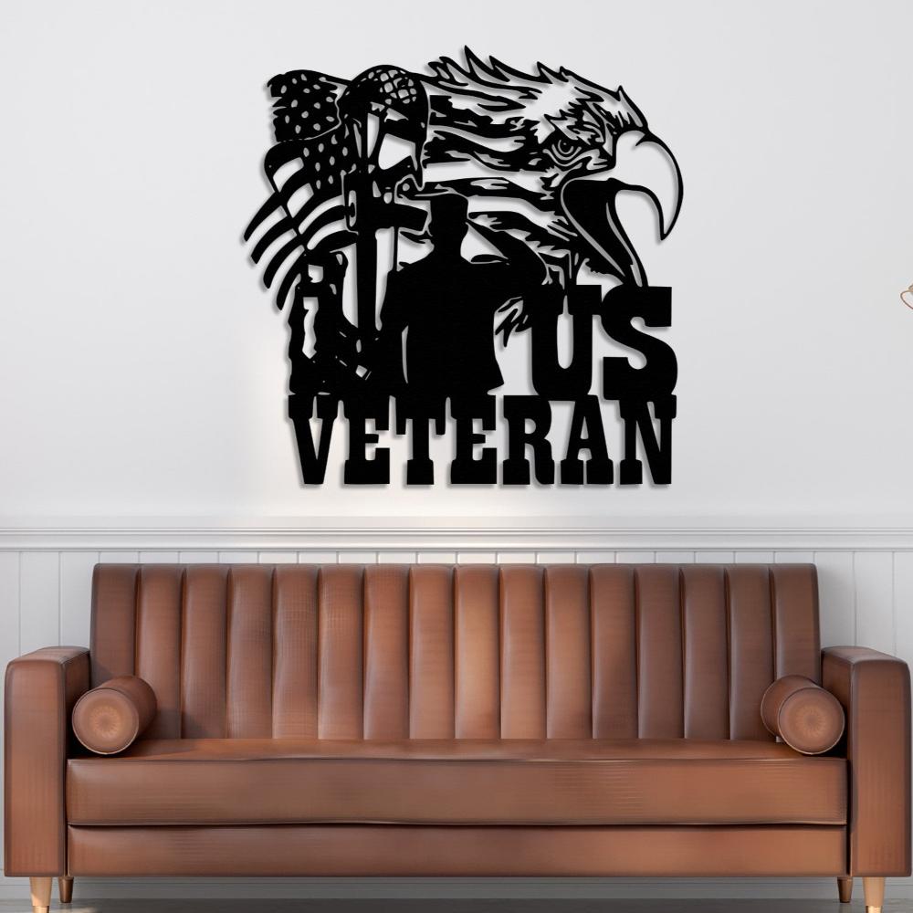 US Veteran Independence Day Gift Metal Wall Art from VITAHOME DESIGN LLC