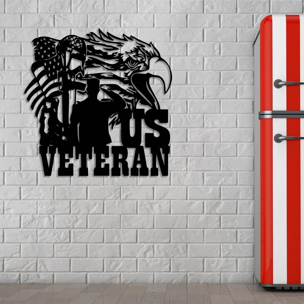 US Veteran Independence Day Gift Metal Wall Art from VITAHOME DESIGN LLC