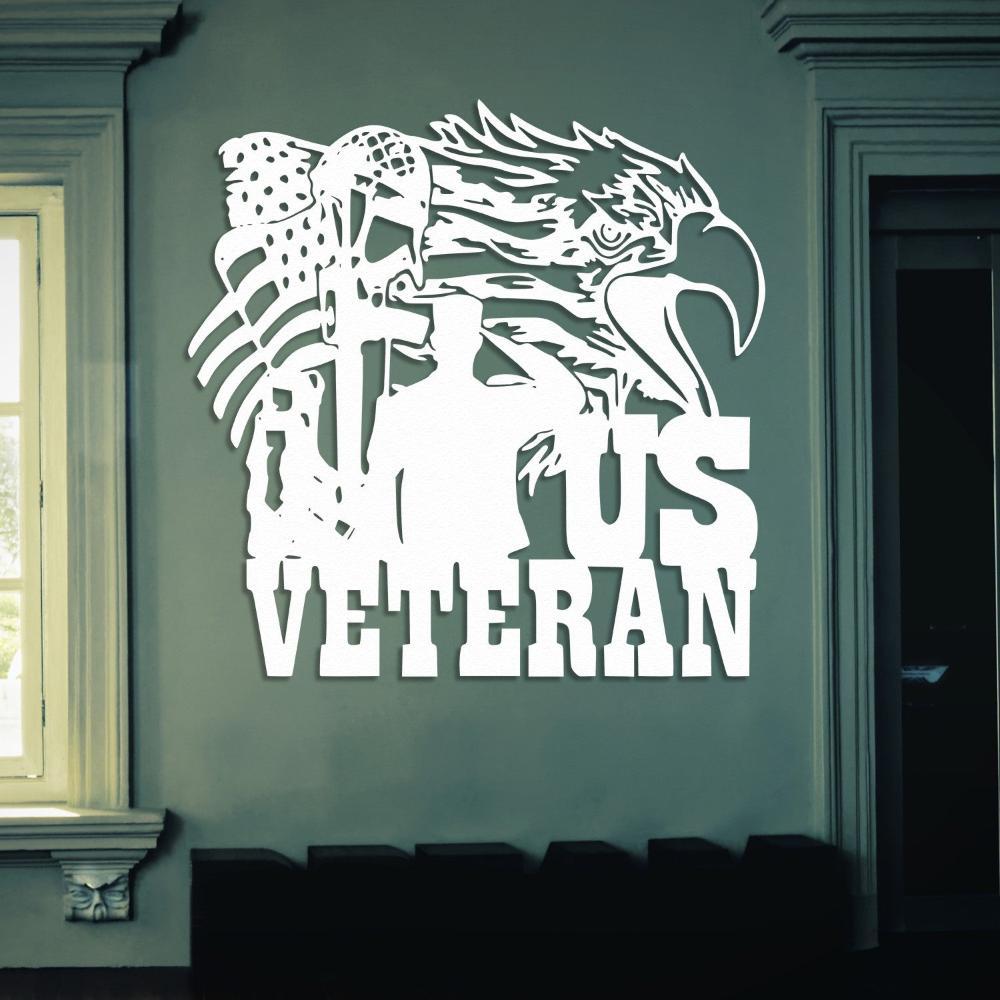 US Veteran Independence Day Gift Metal Wall Art from VITAHOME DESIGN LLC