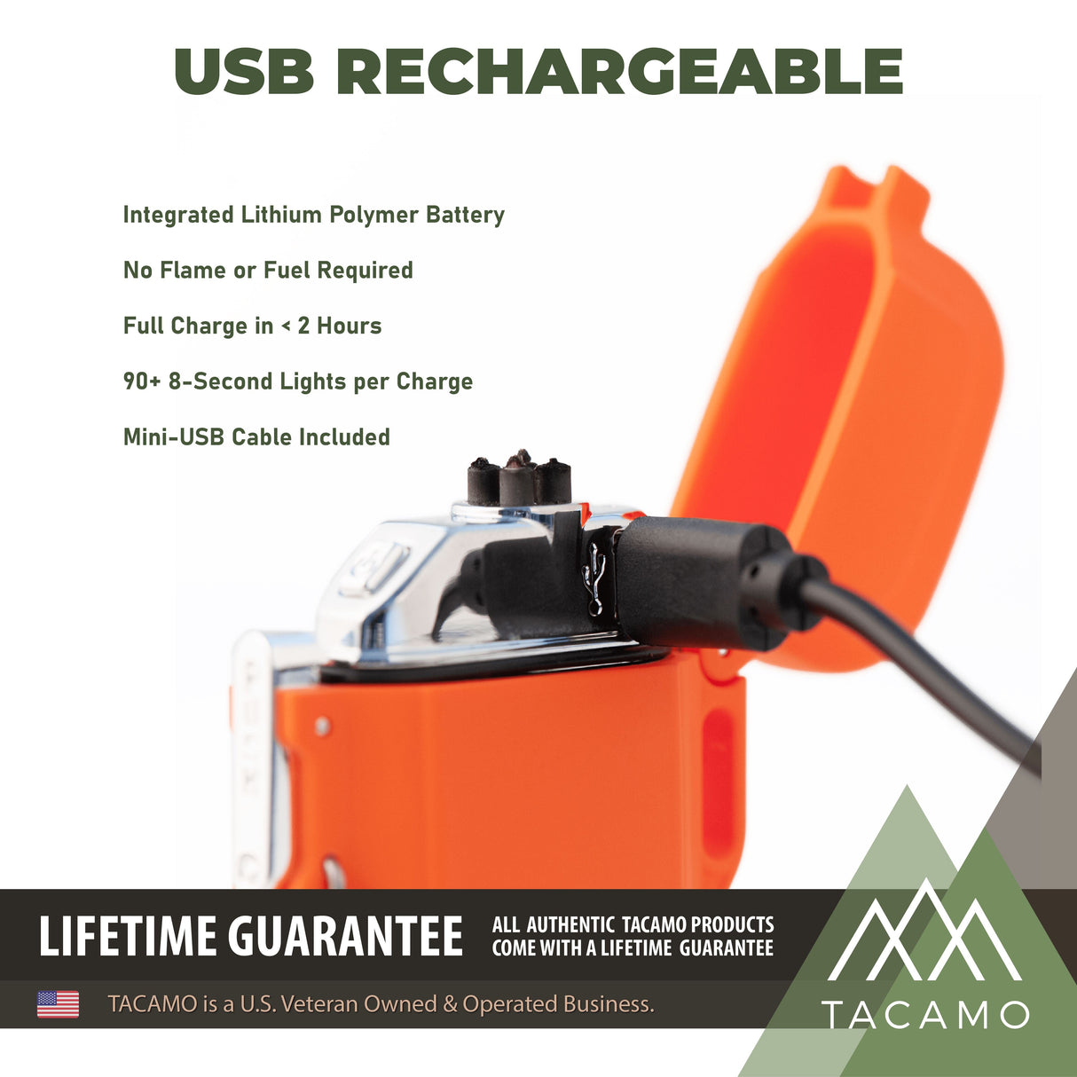 TACAMO H2 Rechargeable Electric Arc Lighter from TITAN Survival