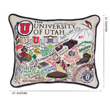 Utah, University of Collegiate Embroidered Pillow by CatStudio from Quirks!