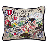Utah, University of Collegiate Embroidered Pillow by CatStudio from Quirks!