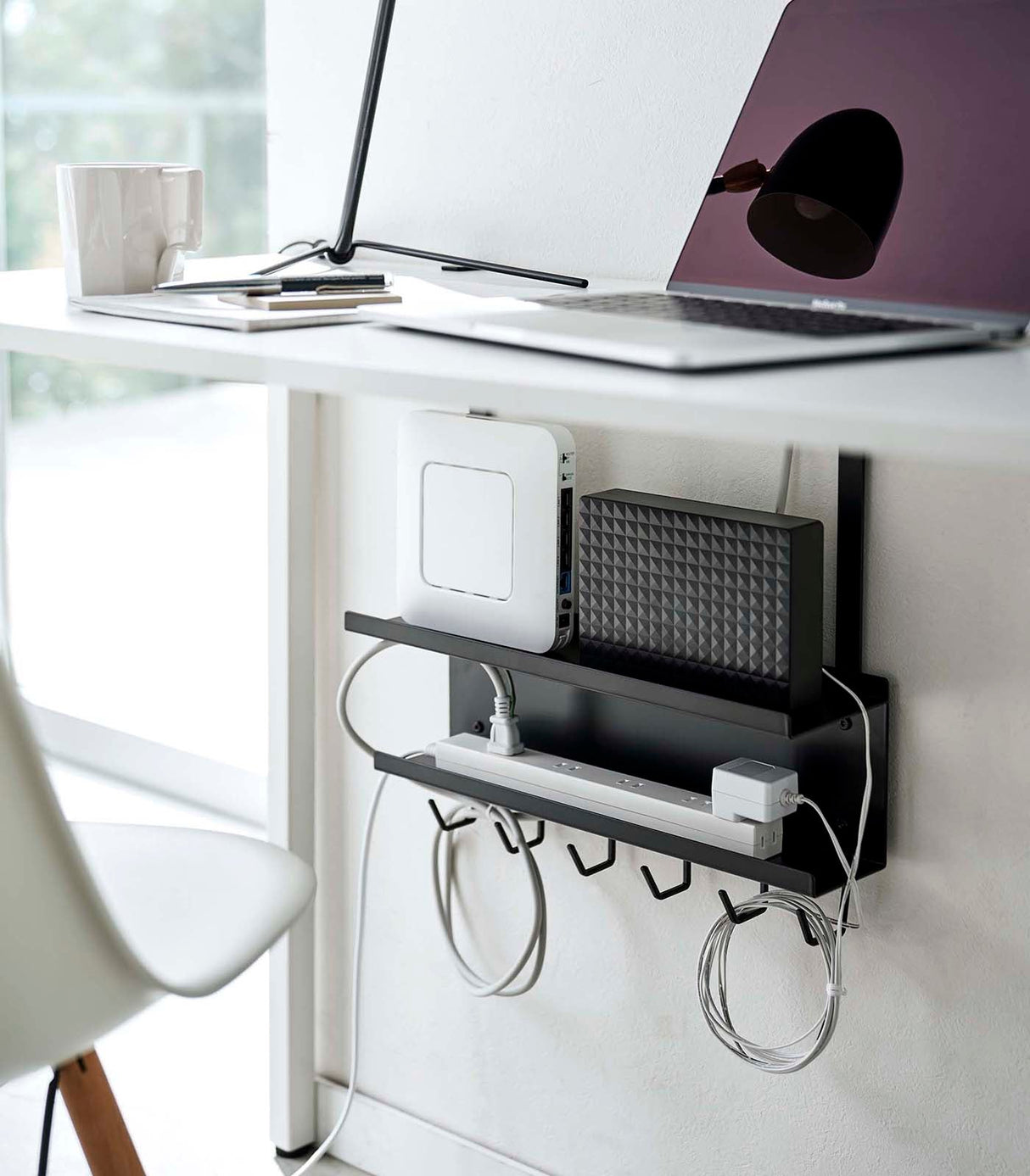 Under-Desk Cable & Router Storage Rack - Steel from Yamazaki Home