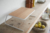 Dish Riser - 2 Sizes - Steel + Wood from Yamazaki Home