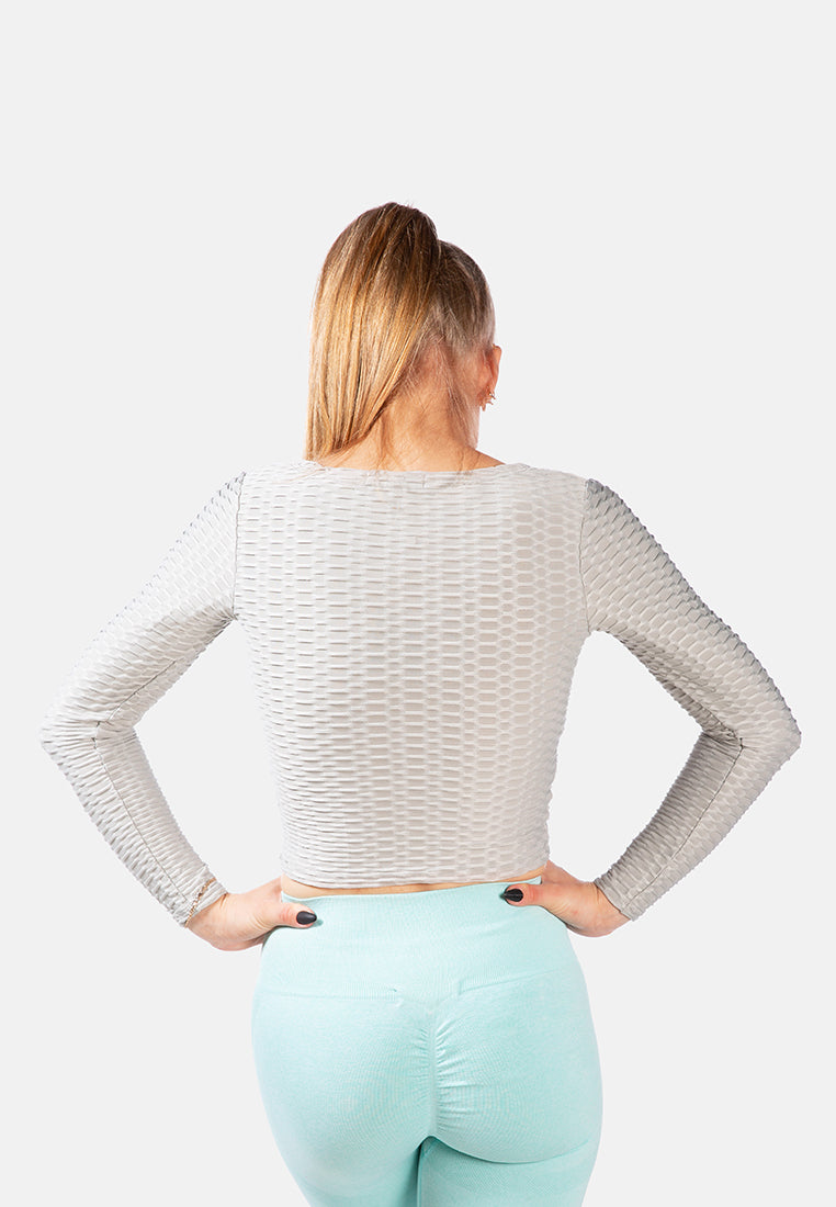 V-Neck Wrap Yoga Crop Top from London Rag International