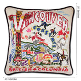 Vancouver Hand-Embroidered Pillow by CatStudio from Quirks!