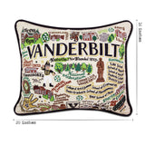 Vanderbilt University Collegiate Hand-Embroidered Pillow from Quirks!