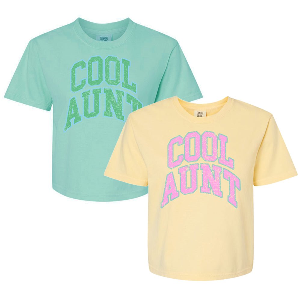 'Varsity Cool Aunt' Boxy T-Shirt from United Monograms