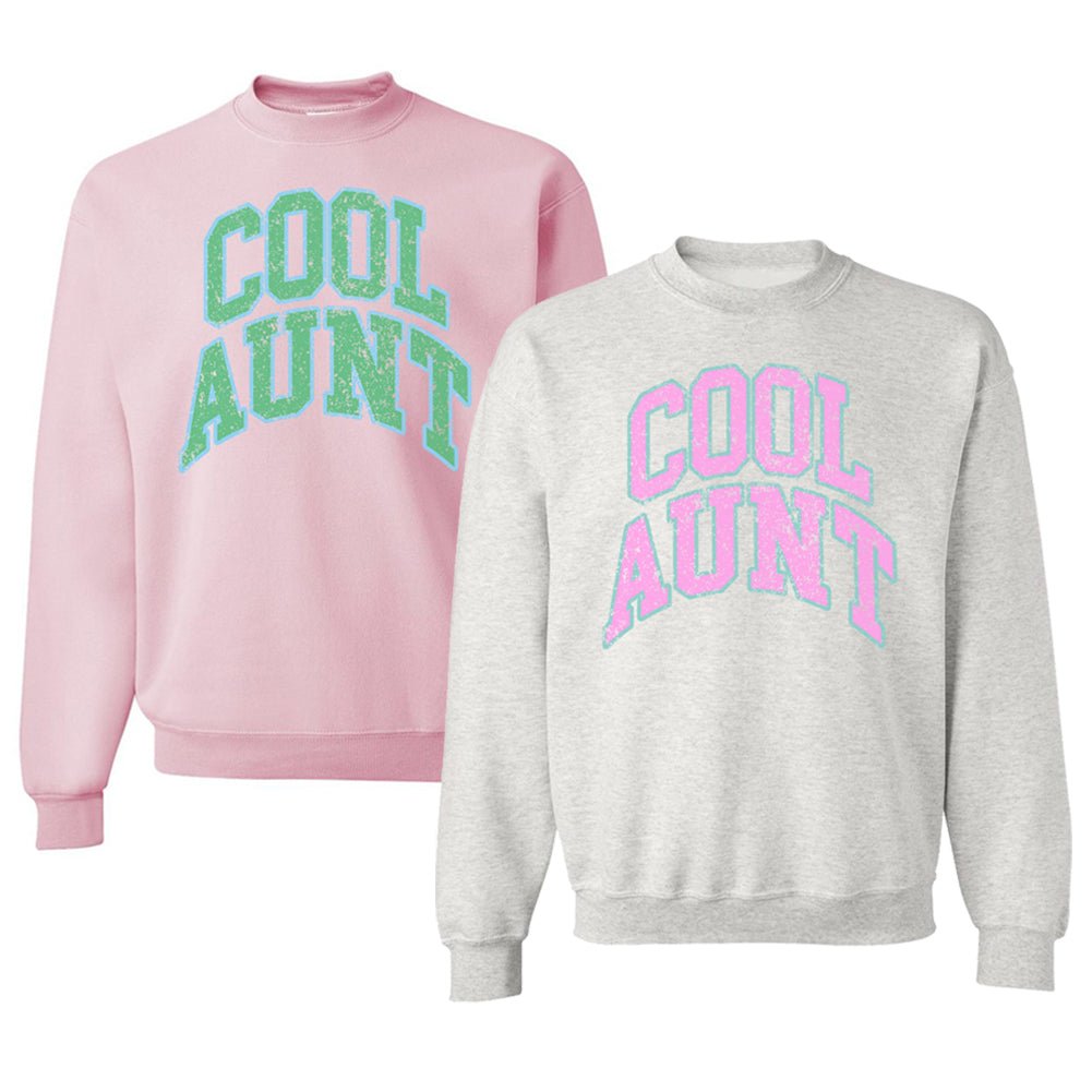 'Varsity Cool Aunt' Crewneck Sweatshirt from United Monograms