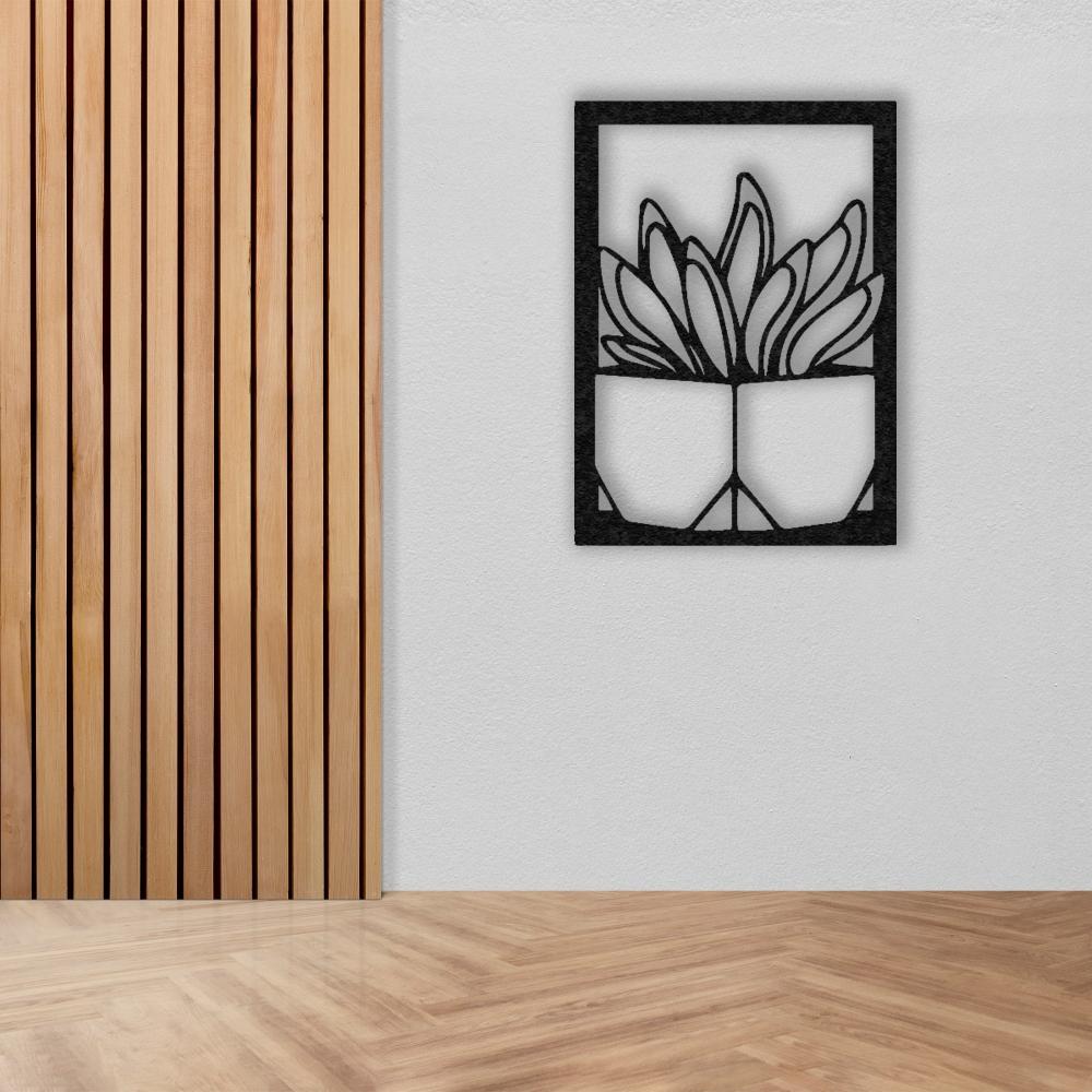 Vase with Succulent Metal Wall Art from VITAHOME DESIGN LLC