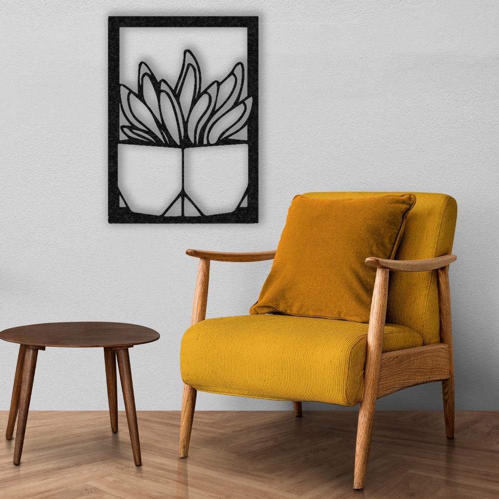 Vase with Succulent Metal Wall Art from VITAHOME DESIGN LLC