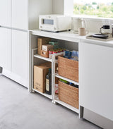 Two-Tier Hideaway Storage Cart (24" H)  - Steel from Yamazaki Home