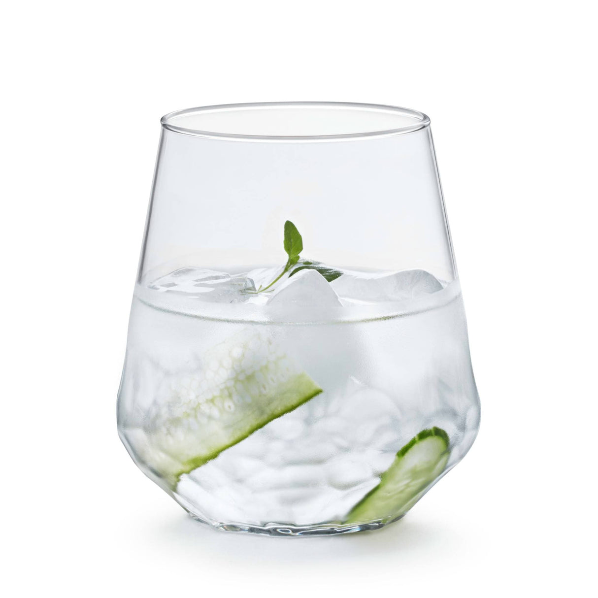 Libbey Hammered Base All-Purpose Stemless Wine Glass, 17.75-ounce, Set of 8 from Libbey