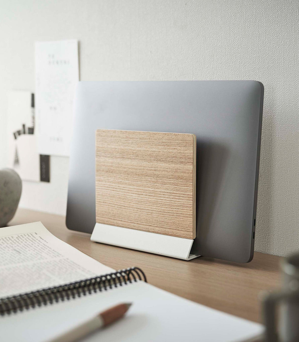 Slim Laptop Stand - Steel + Wood from Yamazaki Home