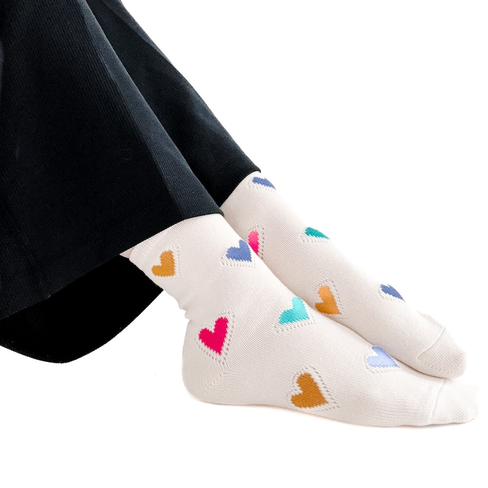 Forever and Always Valentines Heart Mid-Calf Socks from Pretty Simple