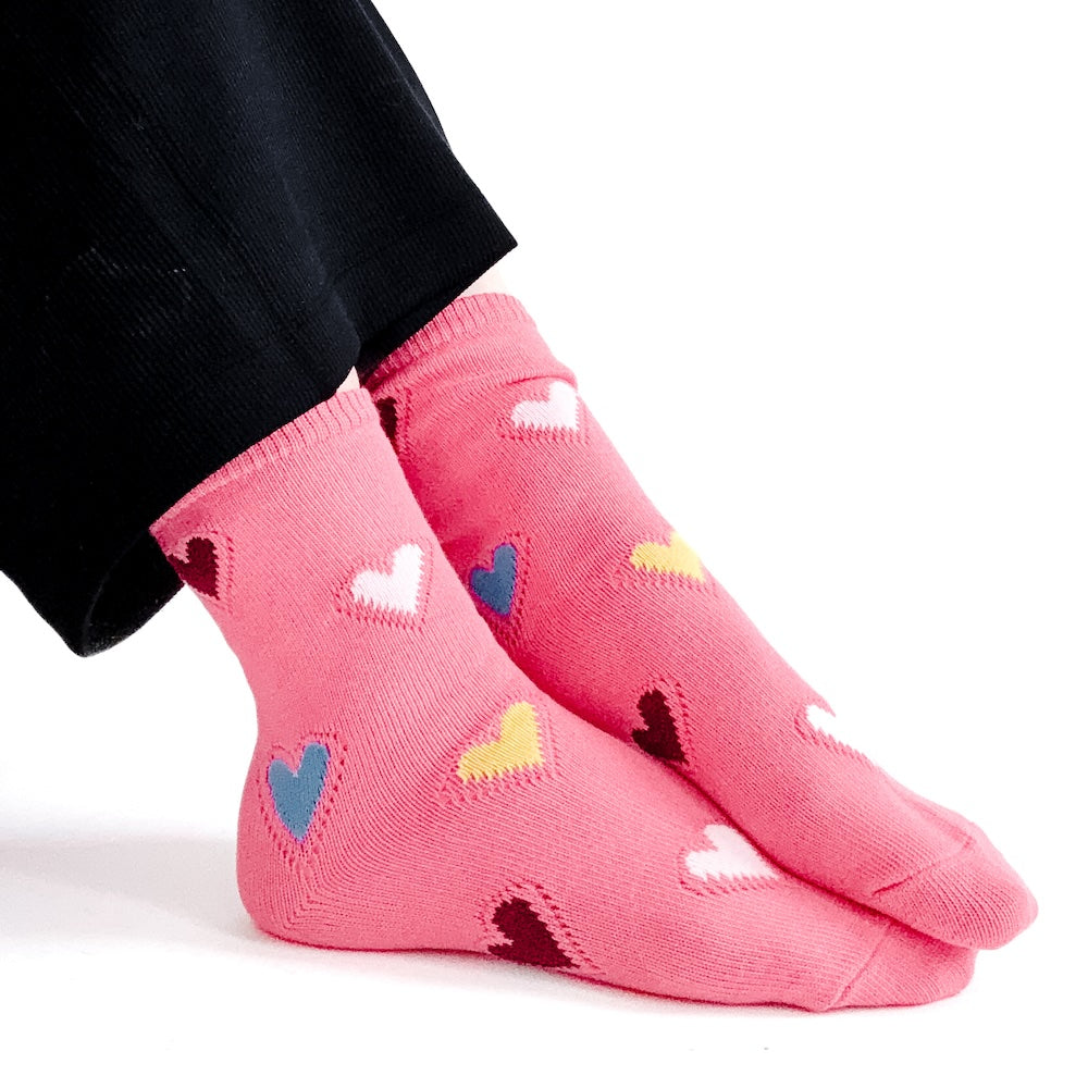 Forever and Always Valentines Heart Mid-Calf Socks from Pretty Simple