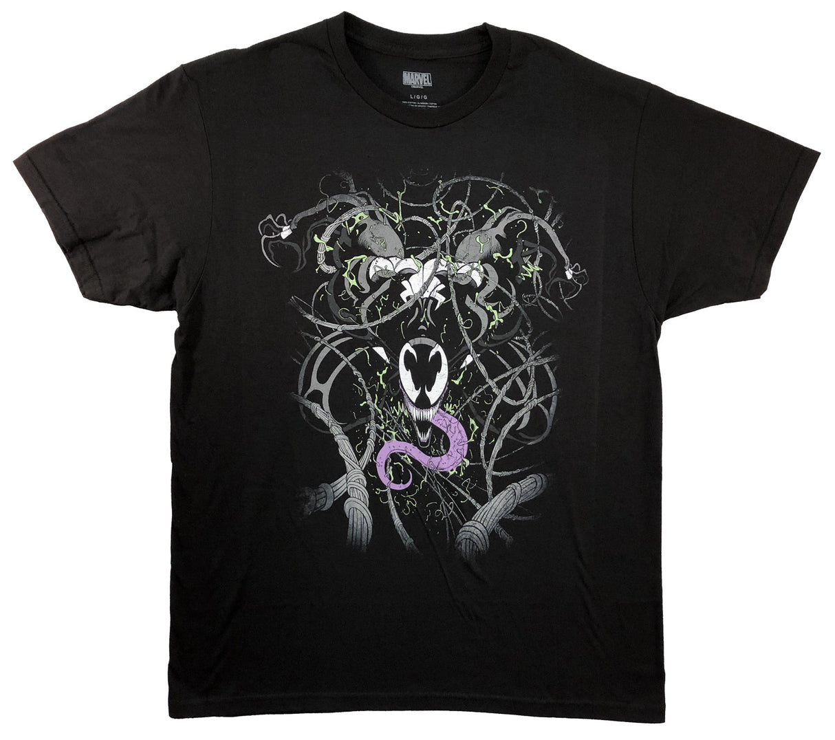 Venom Webs Spider-Man Marvel Comics Adult T-Shirt From Your Favorite T Shirts
