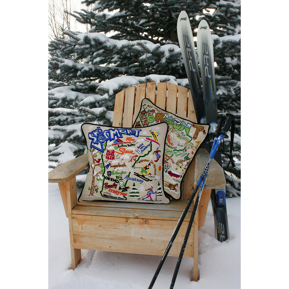 Vermont Hand-Embroidered Pillow from Quirks!