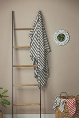 Vertical Stripe Turkish Bath Towel – Full-Size, Handwoven with Tassels – Modern Design, Thick & Absorbent for Bath, Beach, or Throw Blanket from The Bali Market
