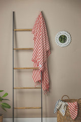 Vertical Stripe Turkish Bath Towel – Full-Size, Handwoven with Tassels – Modern Design, Thick & Absorbent for Bath, Beach, or Throw Blanket from The Bali Market