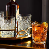Libbey Hobstar Double Old Fashioned Glasses, 12-ounce, Clear, Set of 4 from Libbey