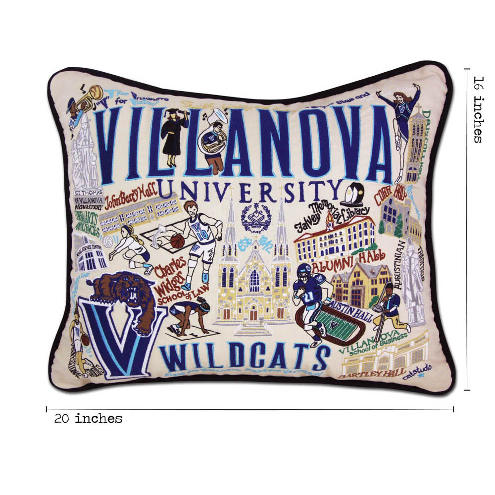 Villanova University Collegiate Embroidered Pillow by CatStudio from Quirks!