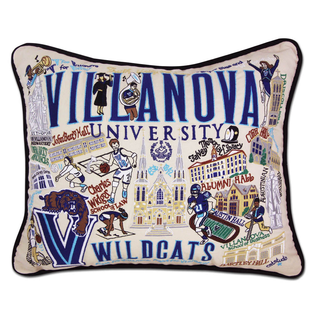 Villanova University Collegiate Embroidered Pillow by CatStudio from Quirks!